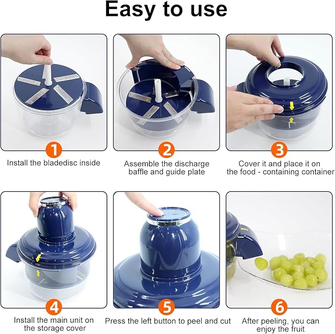 Automatic Electric Fruit Peeler – Rechargeable Apple Potato Peeling Machine for Fruits & Vegetables Kitchen Tool