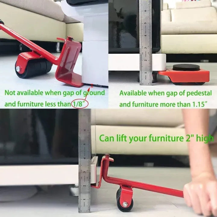 5-in-1 Heavy Duty Furniture Mover Set – Wheeled Lifter for Furniture & Appliances
