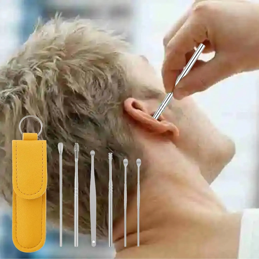 Ear Wax Cleaning Kit, 6 Pcs – Spring Ear Pick Tools for Kids & Adults
