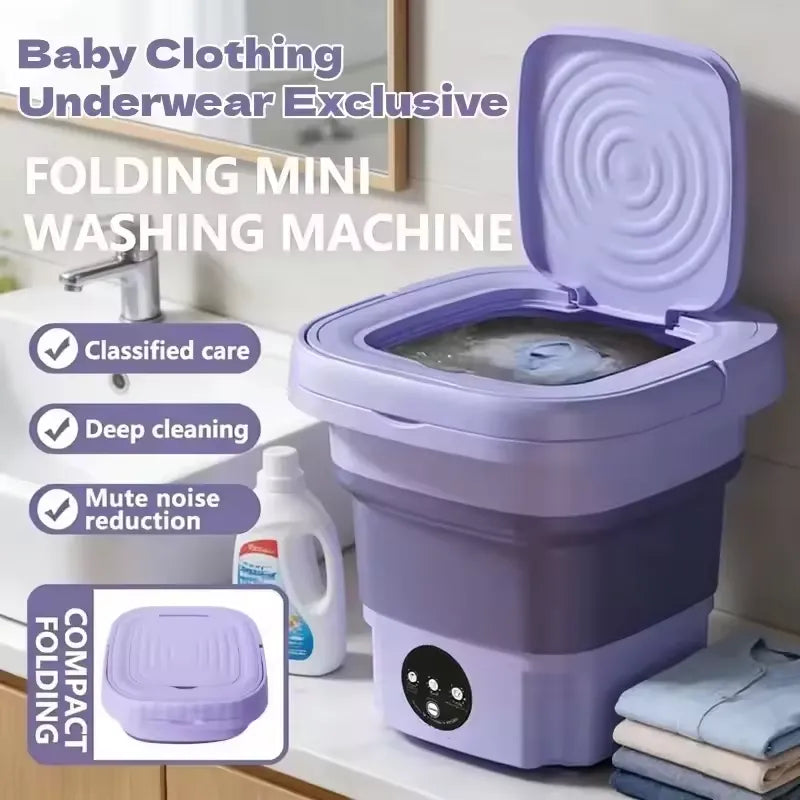 Mini Washing Machine – Small Portable Washer for Baby Clothes & Delicates